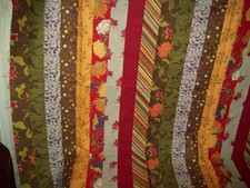 Quilt Top Lap Size Strip Quilt New, Mint Condition 18 patterns Sz. 35" x 42"