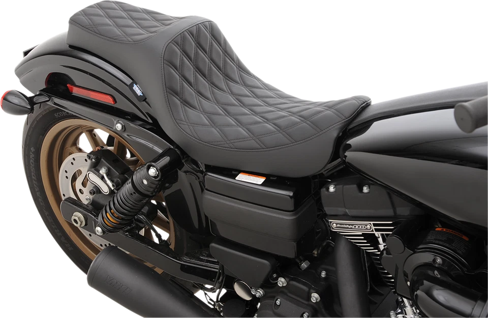 Drag Specialties Black Diamond Vinyl Predator 3 asientos para Harley Dyna FXD 06-17 Foto 1 de 1