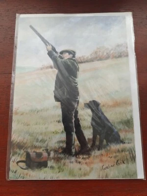 CAROLINE COOK Labrador greetings card dog blank cards gundog pheasant SHOOTING birthday card