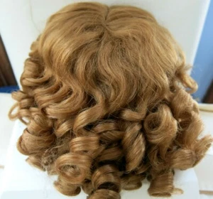 SIZE 9  DOLL WIG AUBURN ANTIQUE MODERN NEW  SYNTHETIC MOHAIR   PAIGE - Picture 1 of 3