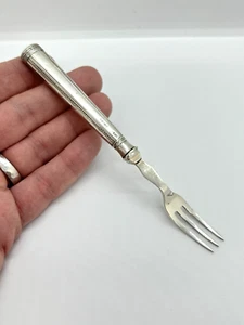 Antique 1919 Sterling Silver Handled Tea / Fruit / Dessert Fork - Picture 1 of 10