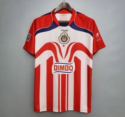 Camiseta deportiva Chivas Del Guadalajara retro 2006-07 roja local (talla M) Foto 1 de 2