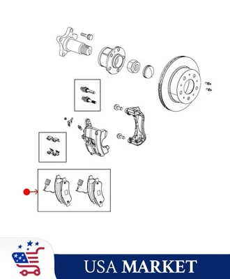 Pastillas de freno traseras MOPAR para Ram Promaster City 2020 68226919AA Foto 1 de 2