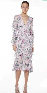 La Maison Talulah Floral Pleasure Ruffle Dress Size Medium - Picture 1 of 14