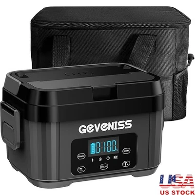 Cordless Electric Lunch Box Battery Powered Food Heater Portable Meal Warmer New - Image 1 of 4