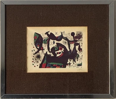 LITOGRAFÍA ORIGINAL JOAN MIRO VINTAGE MODERNA ABSTRACTA CUBISMO MODERNISMO 1971 Foto 1 de 4