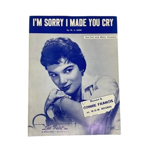 Im Sorry I Made You Cry Spartiti Connie Francis NJ Clesi - Foto 1 di 6