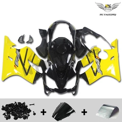 FTB Yellow Black Injection Tank Cover Fairing Fit for Honda 04-07 CBR600F4i b025 - Image 1 of 4