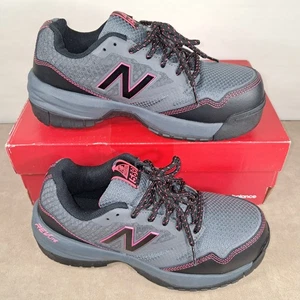 New Balance Women’s Gray Pink Work Shoes Size 6.5 Slip Resistant Industrial - Picture 1 of 22