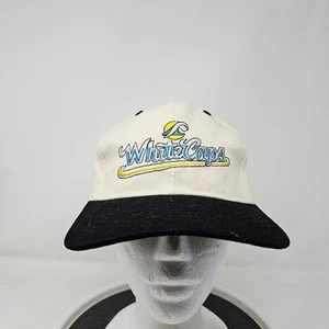 Vintage West Michigan Whitecaps 90s Snapback Hat Logo Spellout FAST SHIPPING - Picture 1 of 8