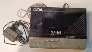 Vintage Gida GA 868 Telephone 2 Way Recorder Rare Registratore Telefono 2 Vie - Imagen 1 de 2