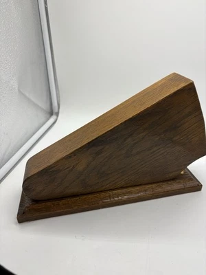 Bloque de cuchillos de madera CASE XX soporte de 4 ranuras cuchillos almacenamiento roble cocina vintage Foto 1 de 4