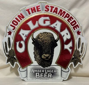 Calgary Amber Lager Bier Pappschild - Join The Stampede Imported Canada - Bild 1 von 6