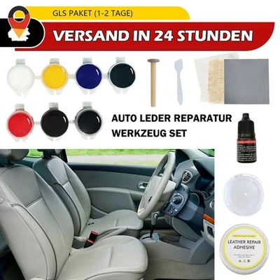 Leder Reparatur Set mit 7 Farben Reparatur Creme Satz für Auto Lederlenkrad Sofa - Bild 1 von 4
