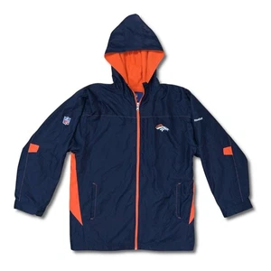 Reebok Denver Broncos Jacket Youth XL (fits adult large) Blue Orange Full Zip - Picture 1 of 19