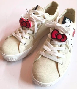 Unused 7 Sanrio Hello kitty × ROXY White sneaker shoes Discontinued - Picture 1 of 6