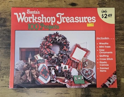 Libro artesanal vintage de 120 proyectos de tesoros de taller de Papá Noel 1989 usado en excelente estado Foto 1 de 4