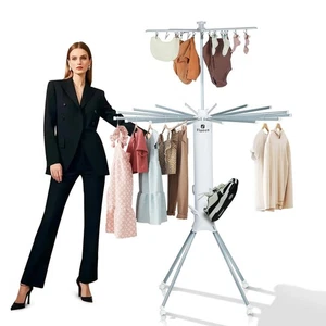 Clothes Drying Rack 2025 Upgrade 4-Legged 3-Tier Foldable Laundry Rack with 4... - Picture 1 of 8