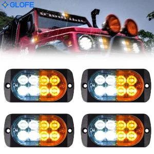 4X 8 LED Stroboskop Licht Kit Frontgitter Seitenmarkierung Notfall Gefahren Warnung 12V - Bild 1 von 12