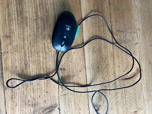 Logitech M-SBF96 Black Wired PS2 3-Button Scroll Wheel Compact Optical Mouse - Picture 1 of 3