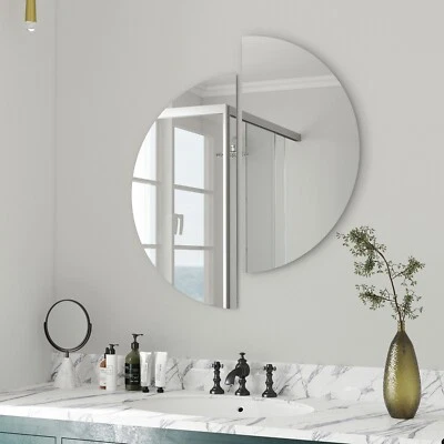 Halbkreis Spiegel Badspiegel Schminkspiegel Wandspiegel Wohnzimmer halb Rund - Bild 1 von 4