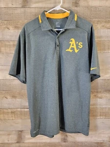 NIKE Oakland A's Dri Fit Polo Casual shirt MLB Oakland A's Size MED - Picture 1 of 11