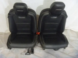 2010 Chevrolet Chevy Camaro SS OEM Black Leather 1st Front Row Seats HEATED - Picture 1 of 3