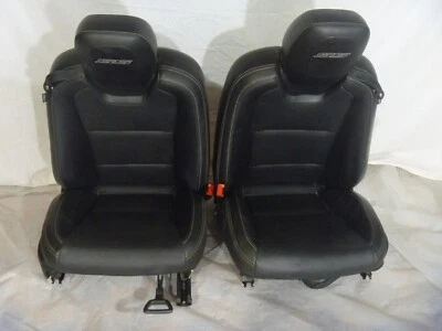 2011 Chevrolet Chevy Camaro SS OEM Black Leather 1st Front Row Seats HEATED - Image 1 of 3