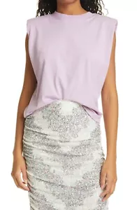 $110 Camiseta Le Superbe Púrpura Lavada Top Mas Algodón Acolchada Sin Mangas Para Mujer M - Imagen 1 de 4