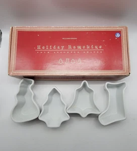 WILLIAM-SONOMA Holiday Ramekins Set of 4 different shapes ~ NEW! - Picture 1 of 3