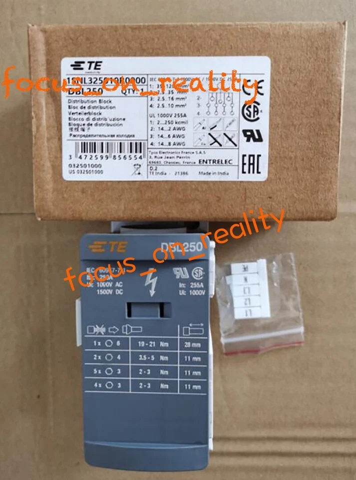 1PC ABB / TE DBL250 1SNL325010R0000 Terminal Block DBL Power Distribution Blocks - Image 1 of 1