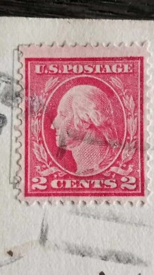 Very Rare George Washington Red 2 Cent Postage Stamp Mailed March 1920 Two Cent - Image 1 of 4