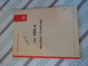 COLLECTABLE RARE GENERAL RADIO GR 1100-A FREQUENCY STANDARD MANUAL ii 1960 BIBLI - Picture 1 of 5