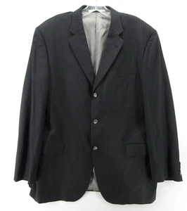 Burberry Sport Coat Men 44 Blue Blazer Coat Striped Wool Bond Street Jacket - Picture 1 of 13