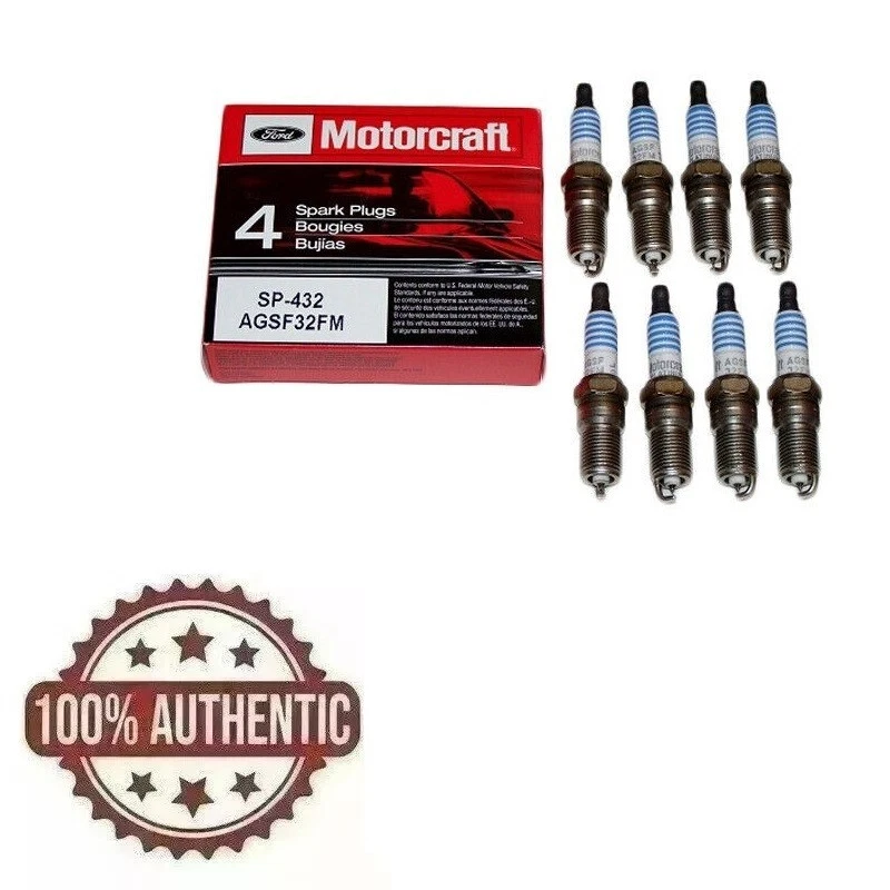 8PCS Motorcraft Spark Plugs SP432 AGSF32FM for / Lincoln/ Mazda/Mercury US - Image 1 of 2