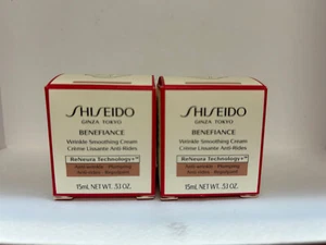 Lot of 2 SHISEIDO Benefiance Wrinkle Smoothing Cream (NEW)Size: 15 ml x 2