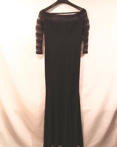 Prom Dress Wedding Gown Size 16 JS Boutique Black Color Lace Off Shoulder Lace