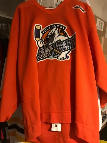 IHL ORLANDO SOLAR BEARS VINTAGE GAME USED PRACTICE HOCKEY JERSEY Cover