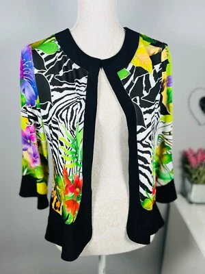 Cárdigan JOSEPH RIBKOFF Floral Manga 3/4 Ligero Talla 10 Foto 1 de 4