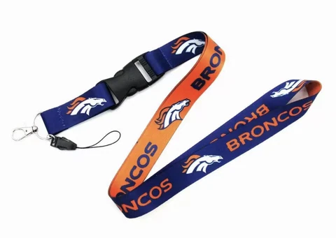 Denver Broncos NFL Football LANYARD DETACHABLE BUCKLE KEY CHAIN NEW WIN-CRAFT US Cover