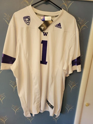 Adidas Washington Huskies Home Football Jersey NCAA Men's Size 3XL NWT $120 Cover