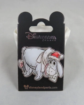 Disney Disneyland Paris DLP Pin - Eeyore - Christmas Santa Hat - Winnie the Pooh - Imagem 1 de 2