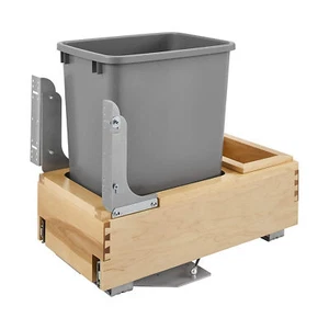 Rev-A-Shelf Pullout Trash Can 35 qt. w/Soft-close Soft-open, 4WCBM-15DM-1 - Picture 1 of 8