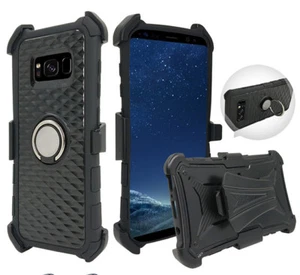 Für Samsung Galaxy S8 Hybrid Magnet Ring Ständer Holster Gürtelclip Hülle - Bild 1 von 6