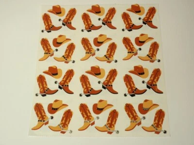 Pegatinas de la señora Grossman: 1 hoja de botas de vaquero 1992 Foto 1 de 2