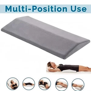 Memory Foam Lumbar Pillow for Back Pain Relief Soft Knit Polyester Fabrics - Picture 1 of 10