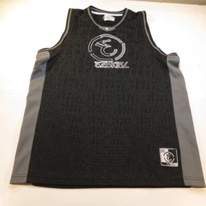 EZEKIEL RETRO STREETWEAR TANK TOP JERSEY T SHIRT Mens S Black & Silver  - Picture 1 of 4