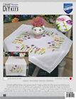 Vervaco Stamped Tablecloth Cross Stitch Kit 32"X32"-Spring Flowers V0199588