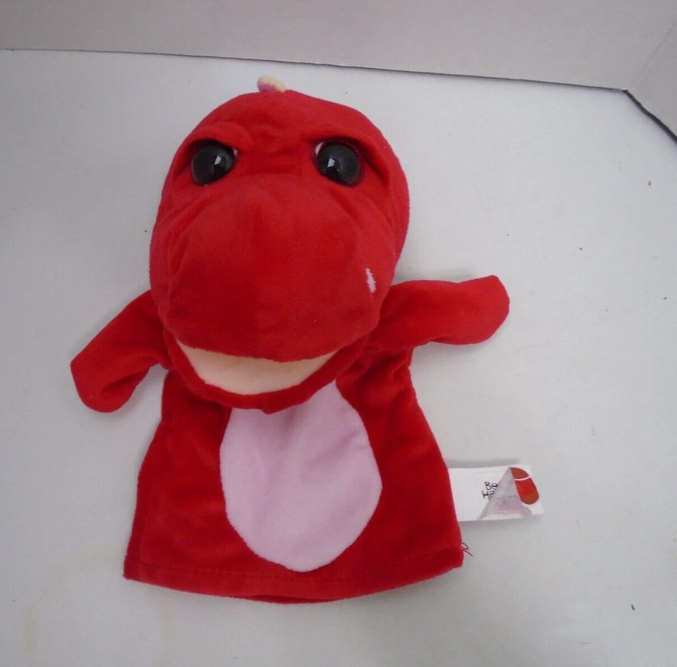 Dinosaurio Dragón ROJO Marioneta de Mano 10" Peluche Kellytoy Abeja Feliz Brillo Ojo Foto 1 de 4