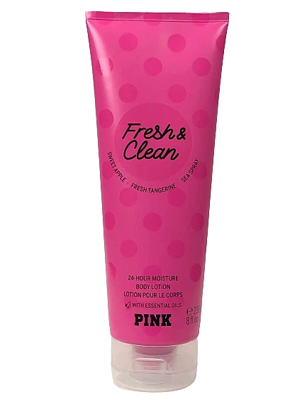 VICTORIA’S SECRET PINK FRESH & CLEAN FRAGRANCE BODY LOTION CREAM 8 oz New - Image 1 of 1